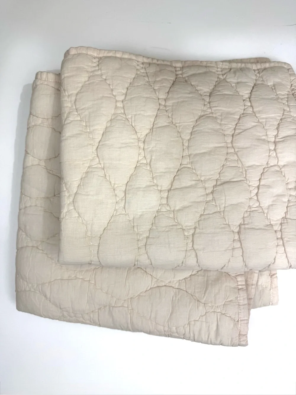 Pottery Barn Quilted Cotton Pillow Shams Pink (2)